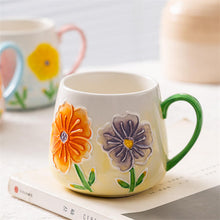 Hand-Painted Embossed Flower Mug Set – 450ml, 3 Print Designs — WIMU Kitchen Nairobi — Kenya · WIMU Kitchen