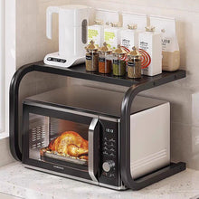 1 Tier Metallic Microwave Organiser Shelf - 55 x 35 x 35cm Heavy-Duty Black Frame — WIMU Kitchen Nairobi — Kenya · WIMU Kitchen