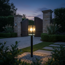 Aluminium Garden Bollard Light 800mm with E27 Holder - IP44 Floor-Mounted LL 22BL-12-08-BK — WIMU Kitchen Nairobi — Kenya · WIMU Kitchen