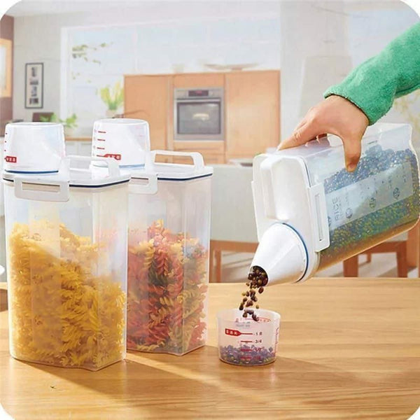 2L Cereal Storage Container with Handle and Measuring Cup, 15 x 7.5 x 29cm — WIMU Kitchen Nairobi — Kenya · WIMU Kitchen Nairobi