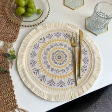 6 Piece Boho Round Woven Placemat Set - Heat-Resistant Machine Washable Mats — WIMU Kitchen Nairobi — Kenya · WIMU Kitchen