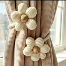 Bohemian Flower Curtain Tiebacks, White or Beige — view 3 — Kenya · WIMU Kitchen