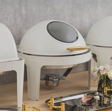 6L White Double Roll-Top Chafing Dish - Nairobi — view 3 — Kenya · WIMU Kitchen