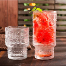 6pcs Embossed Vintage Glass Tumblers — Kenya · WIMU Kitchen