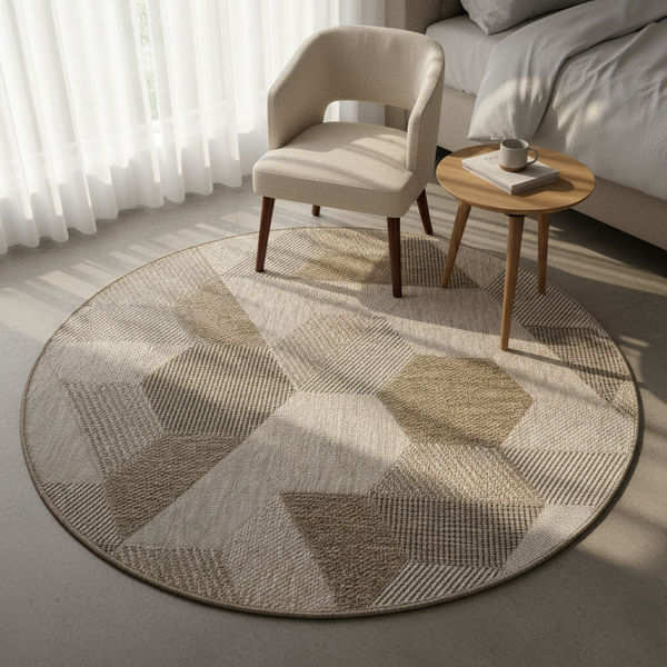 Oriental Weavers Oria Round 3D Patchwork Geometric Flat Weave Rug, 160cm or 200cm — WIMU Kitchen Nairobi — Kenya · WIMU Kitchen Nairobi