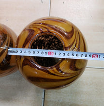 Handblown Amber Swirl Glass Vase with Caramel, Brown & Smoke Grey Pattern — WIMU Kitchen Nairobi — Kenya · WIMU Kitchen