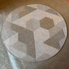Oria Round 3D Patchwork Geometric Rug 160/200cm — view 3 — Kenya · WIMU Kitchen