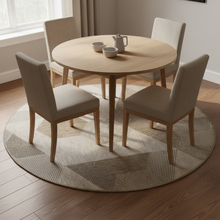 Oria Round 3D Patchwork Geometric Rug 160/200cm — view 2 — Kenya · WIMU Kitchen