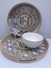 2 Piece Nordic Round Wood & Glass Tray Set — view 2 — Kenya · WIMU Kitchen