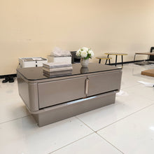 FCT 1280 Glass Top Coffee Table with Storage — view 3 — Kenya · WIMU Kitchen