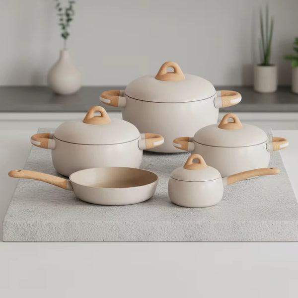 9-Piece Forged Aluminium Ceramic Cookware Set – PFOA-Free Non-Stick (Black) — WIMU Kitchen Nairobi — Kenya · WIMU Kitchen Nairobi