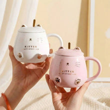 Glossy Kitten-Themed Mug with Lid and Spoon – Set of 1 or 6 — WIMU Kitchen Nairobi — Kenya · WIMU Kitchen