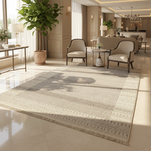 Kemet Grey Tribal Border Rug, 3 Sizes, Indoor-Outdoor — view 3 — Kenya · WIMU Kitchen