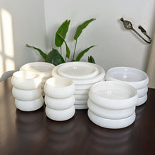 24 Piece Ribbed Frosted Glass Dinner Set with Sunburst Detail — view 3 — Kenya · WIMU Kitchen