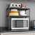 2 Layer Microwave and Multipurpose Storage Rack, Black or White — WIMU Kitchen Nairobi