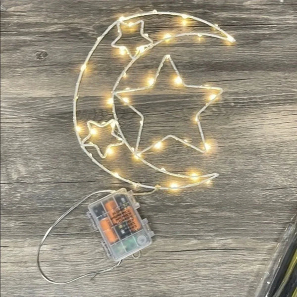 Crescent Moon and Stars Christmas Fairy Light, 42cm — WIMU Kitchen Nairobi — Kenya · WIMU Kitchen Nairobi