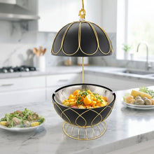8 Litre Chafing Dish Food Warmer - Black and Gold Petal Dome with Hanging Lid — WIMU Kitchen Nairobi — Kenya · WIMU Kitchen
