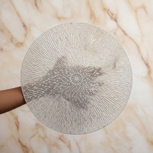 6 Piece Round Table Mats, Gold, Silver or Blue — view 3 — Kenya · WIMU Kitchen