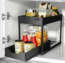 2 Tier Pull-Out Storage Rack, Carbon Steel — view 3 — Kenya · WIMU Kitchen