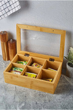 6-Section Bamboo Teabag Organiser Box — WIMU Kitchen Nairobi — Kenya · WIMU Kitchen