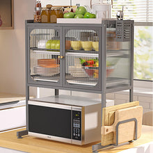 Kitchen Storage Rack with Microwave Stand, Metal Shelves and Side Holders — WIMU Kitchen Nairobi — Kenya · WIMU Kitchen