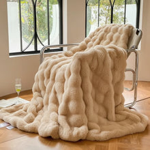 Bubble Throw Blanket 180 x 200cm - Soft Textured Blanket in Red, Beige Tie Dye or White — WIMU Kitchen Nairobi — Kenya · WIMU Kitchen