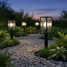 Aluminium Garden Bollard Light 500mm with E27 Holder - IP44 120 x 120mm LL 22BL-12-05-BK — WIMU Kitchen Nairobi — Kenya · WIMU Kitchen