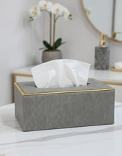 Light Leather Gold Tissue Box – Grey & Gold Rectangular Tissue Holder for Home & Office — WIMU Kitchen Nairobi — Kenya · WIMU Kitchen