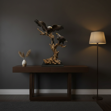 Resin Double Bald Eagle Statue on Driftwood Branch – Wildlife Home & Office Decor — WIMU Kitchen Nairobi — Kenya · WIMU Kitchen