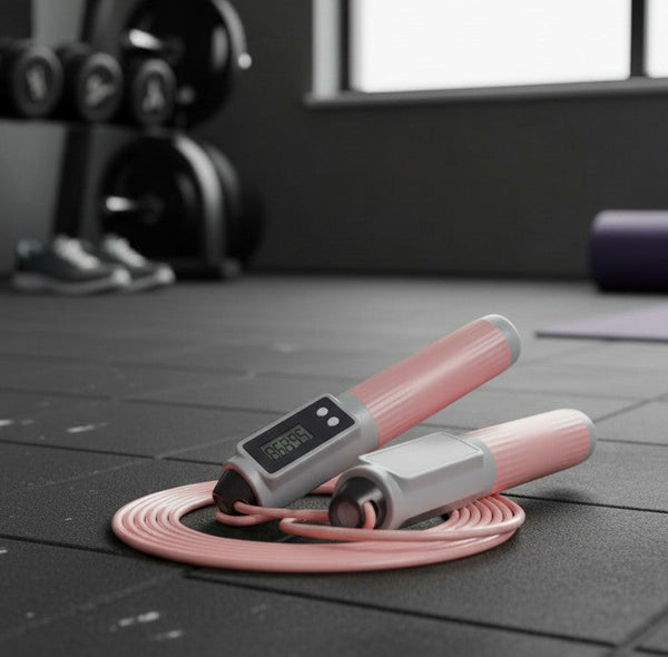 Cordless Jump Rope Pair with Skip Counter - Adjustable, Non-Slip Handles in Pink or Grey — WIMU Kitchen Nairobi — Kenya · WIMU Kitchen Nairobi