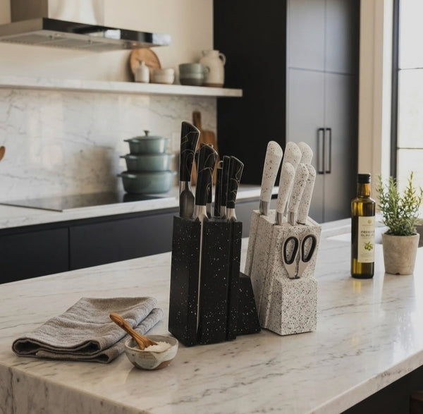 8-in-1 Kitchen Knife Block Set, Black or White — WIMU Kitchen Nairobi — Kenya · WIMU Kitchen Nairobi