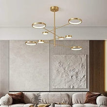 Gold Molecular Ring Chandelier / LED Sputnik Ring Light — Kenya · WIMU Kitchen