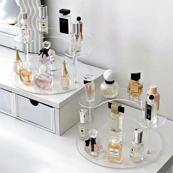 Acrylic Round Perfume Display Rack - Clear Tiered Stand for Perfumes and Cosmetics — WIMU Kitchen Nairobi — Kenya · WIMU Kitchen Nairobi