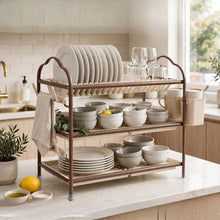 3 Tier Aluminium Dish Drying Rack, 12+ Plates — view 2 — Kenya · WIMU Kitchen