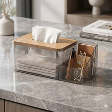 Acrylic Serviette Holder with Bamboo Lid and Storage Compartment — view 2 — Kenya · WIMU Kitchen