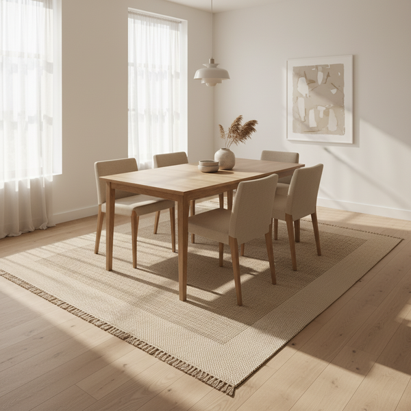Oriental Weavers Kemet Beige Double Border Waffle Mesh Jute-Look Rug, 80x150cm to 200x290cm — WIMU Kitchen Nairobi — Kenya · WIMU Kitchen Nairobi