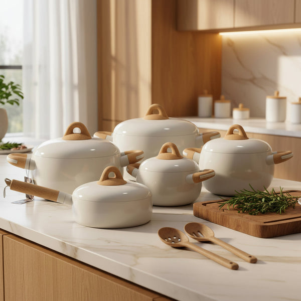 9 Piece Forged Aluminium Ceramic Coated Cookware Set, PFOA Free — WIMU Kitchen Nairobi — Kenya · WIMU Kitchen Nairobi