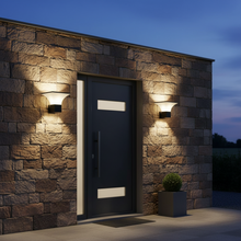 Black Square Cone-Shaped Wall Light with E27 Holder - IP65 Aluminium 310 x 230mm LL 7481-BK — WIMU Kitchen Nairobi — Kenya · WIMU Kitchen
