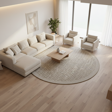 Oria Round Diamond Flat Weave Rug 160cm / 200cm — view 2 — Kenya · WIMU Kitchen