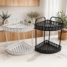 2 Tier Corner Storage Rack, Black or White — view 3 — Kenya · WIMU Kitchen