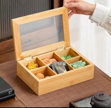 6-Section Bamboo Teabag Organiser Box — WIMU Kitchen Nairobi — Kenya · WIMU Kitchen