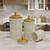 3 in 1 Transparent Acrylic Storage Jars with Gold Lines and Lids — WIMU Kitchen Nairobi