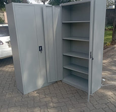 Steel Stationery Cabinet with 5 Adjustable Shelves and Central Lock - Light Grey — WIMU Kitchen Nairobi — Kenya · WIMU Kitchen