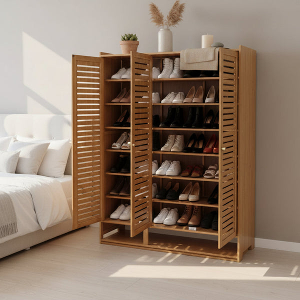 9 Layer Bamboo Shoe Cabinet, 125.5 x 88 x 32cm — WIMU Kitchen Nairobi — Kenya · WIMU Kitchen Nairobi