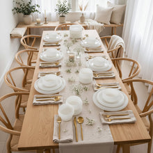 24 Piece Ribbed Frosted Glass Dinner Set with Sunburst Detail — view 2 — Kenya · WIMU Kitchen
