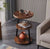 3-Tier Trinity Sofa Side Table - Round Wood and Metal End Table with Display Shelves — WIMU Kitchen Nairobi