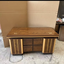 Executive Office Desk 2039, Dark Brown with Gold Trim — view 3 — Kenya · WIMU Kitchen