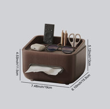 Wood Grain Tissue Holder with Storage Compartment — view 3 — Kenya · WIMU Kitchen