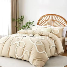 Bowknot Tufted Duvet Cover Set, Cotton Microfibre — view 2 — Kenya · WIMU Kitchen