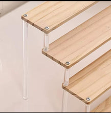 4 Tier Acrylic & Bamboo Perfume and Makeup Rack — view 2 — Kenya · WIMU Kitchen